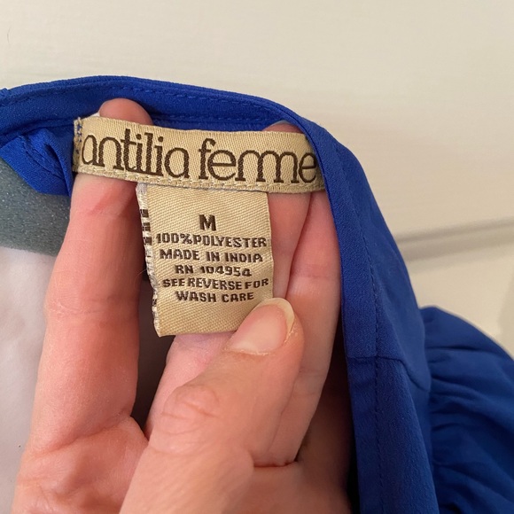 Blue short sleeve blouse - Picture 5 of 6